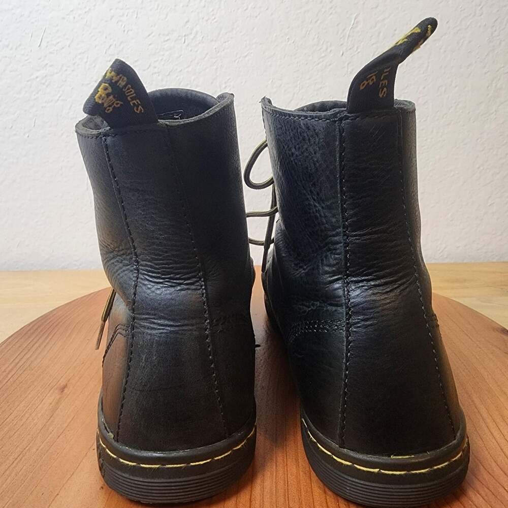 Dr Martens Tobias Boots Mens Size 10 Black Leather Combat Ankle Lace Up Casual - Picture 4 of 12